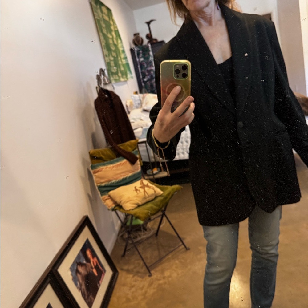 NICOLE FARHI tuxedo jacket